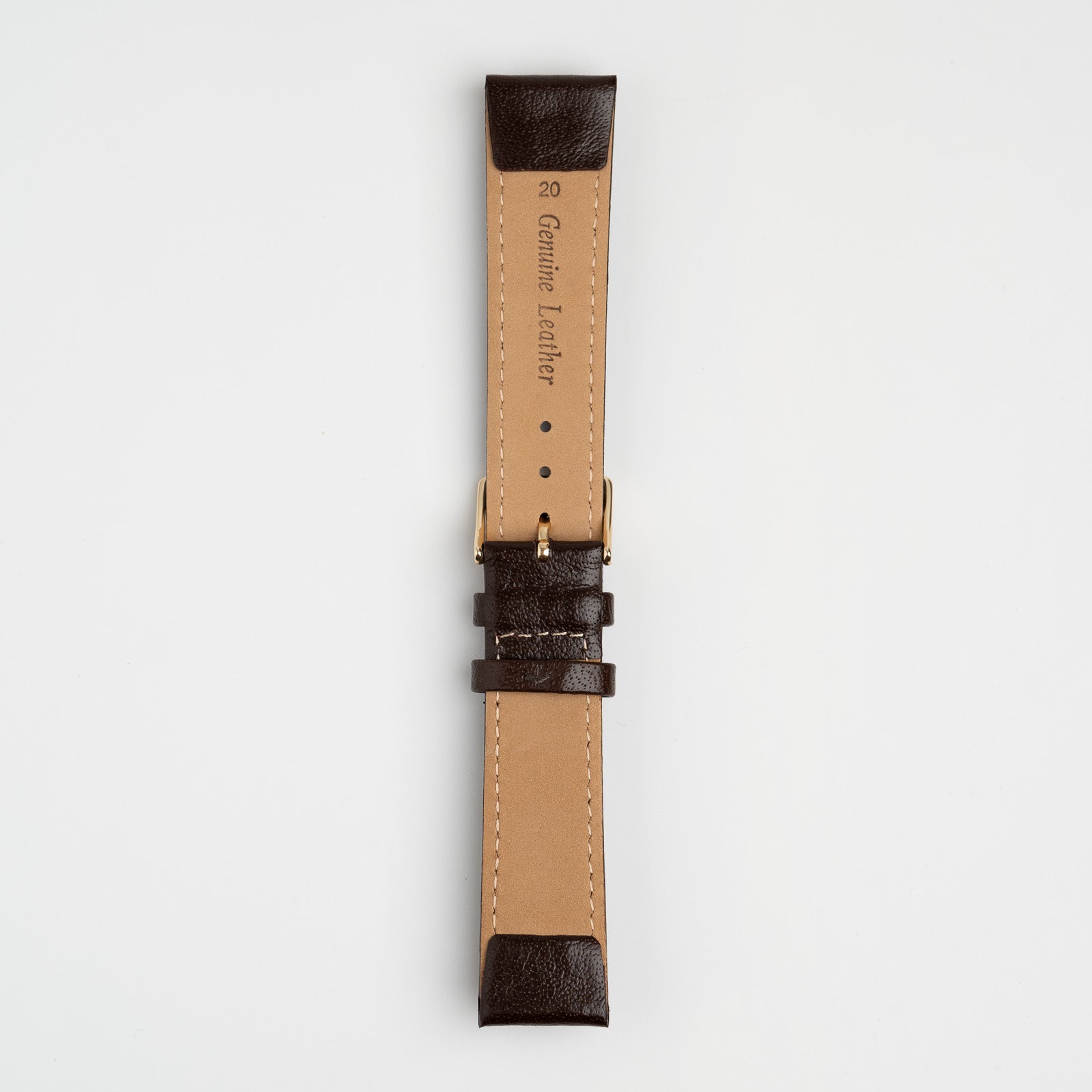 Open Ended Buffalo Brown Watch Strap