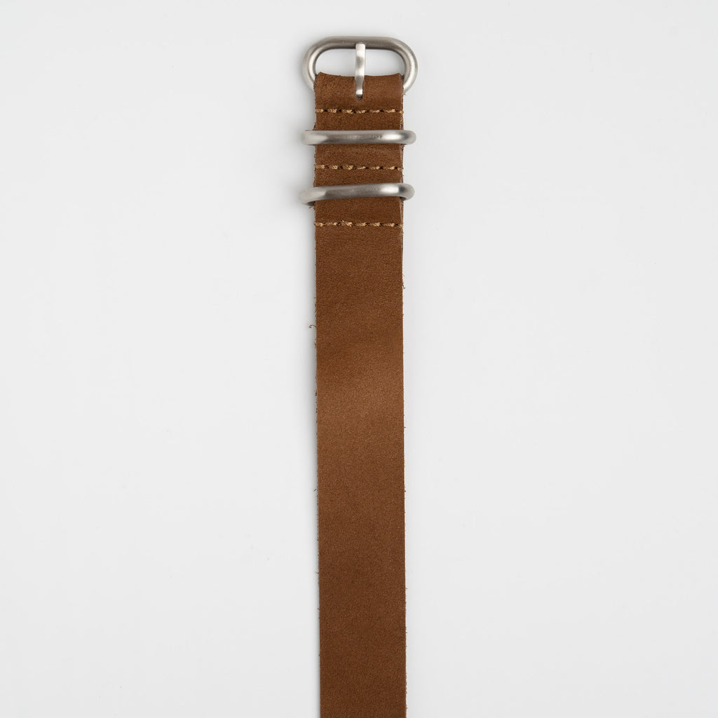 Weaverham Zulu Leather Brown Watch Strap, alternative view