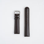Henley Brown Watch Strap, both pieces laid flat