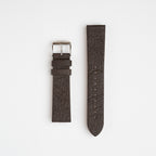 Pineapple Leaf Brown Watch Strap, both pieces laid flat