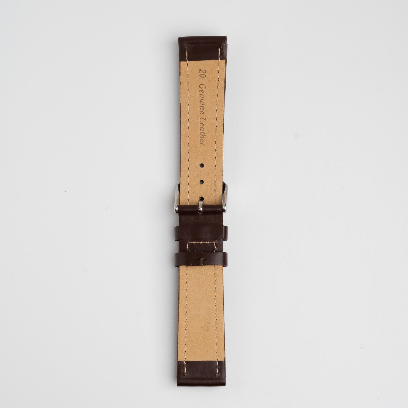 Raised Edge Brown Watch Strap