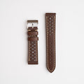 Silverstone Driver Brown Watch Strap, both pieces laid flat
