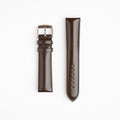 Henley Superior Gloss Brown Watch Strap, both pieces laid flat