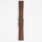 Henley Superior Supple Brown Watch Strap, buckled up, front view
