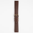 Henley Superior Brown Watch Strap, buckled up, front view