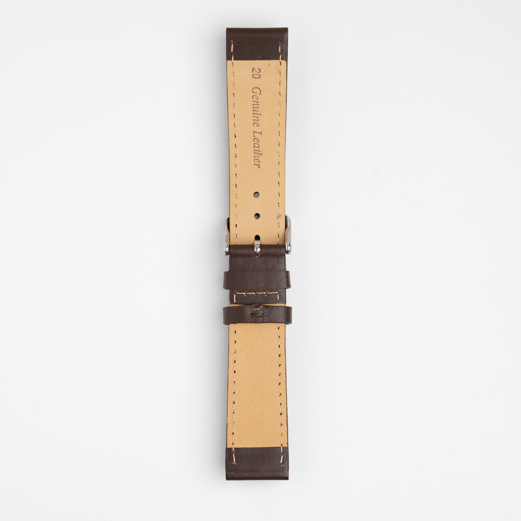Triangular Padded Brown Watch Strap, underside showing the lining