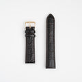 Alligator Value Padded Brown Watch Strap, both pieces laid flat