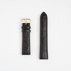 Alligator Value Padded Brown Watch Strap, both pieces laid flat