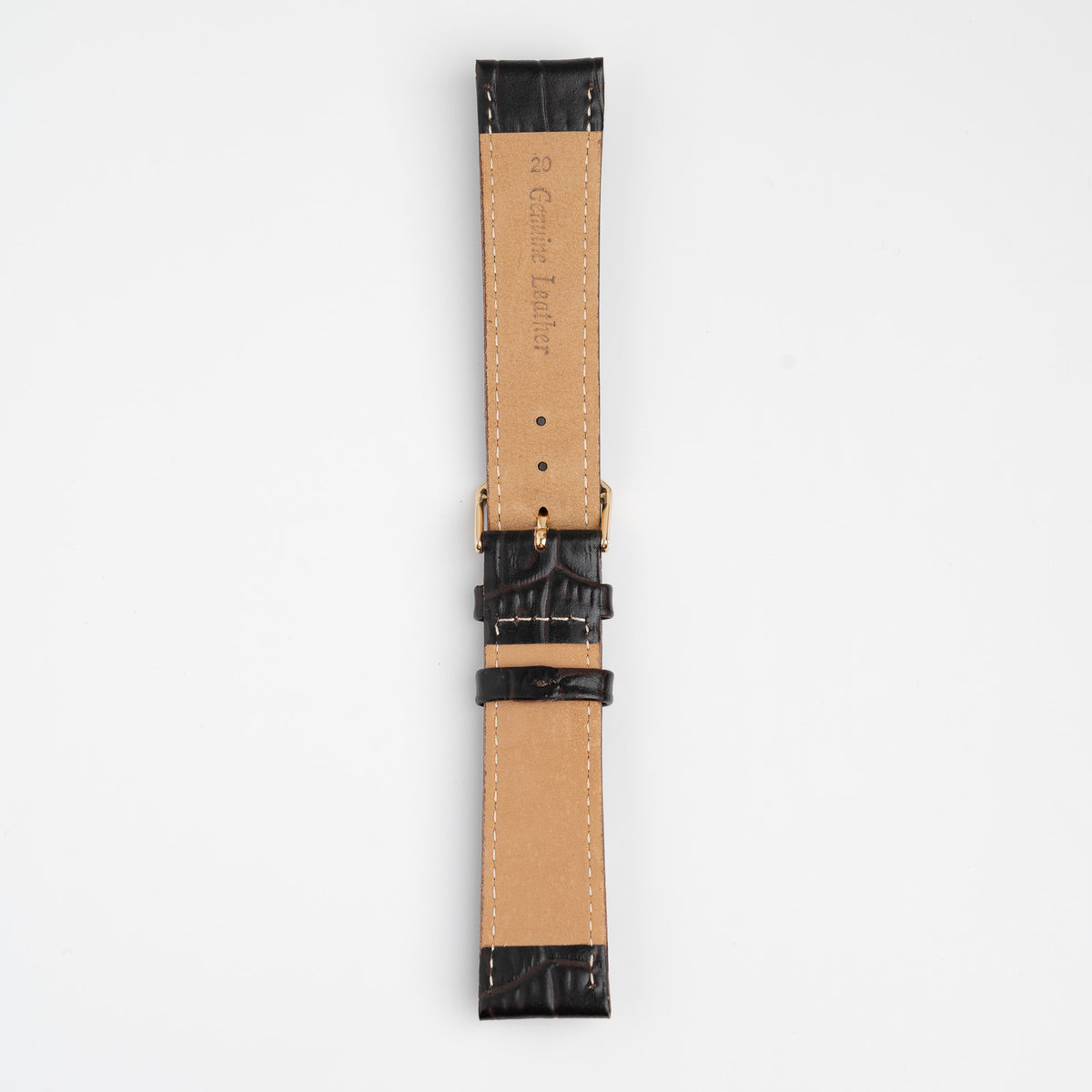 Alligator Value Padded Brown Watch Strap