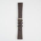 Lizard Value Brown Watch Strap, buckled up, front view