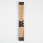 Lizard Value Brown Watch Strap, underside showing the lining