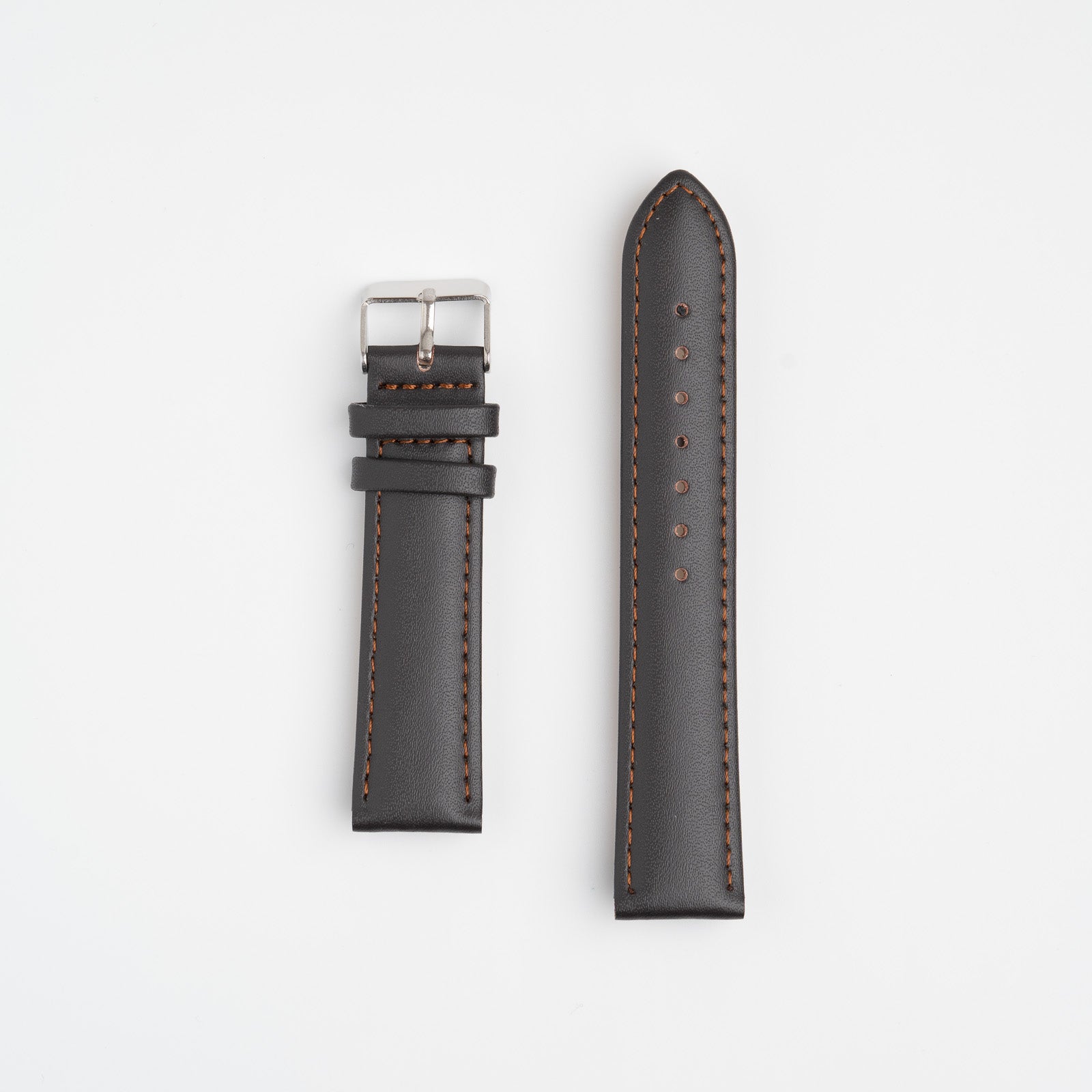 Economy Padded Brown Watch Strap