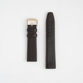 Water Resistant Stitched Brown Watch Strap, both pieces laid flat