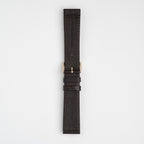 Water Resistant Stitched Brown Watch Strap, underside showing the lining