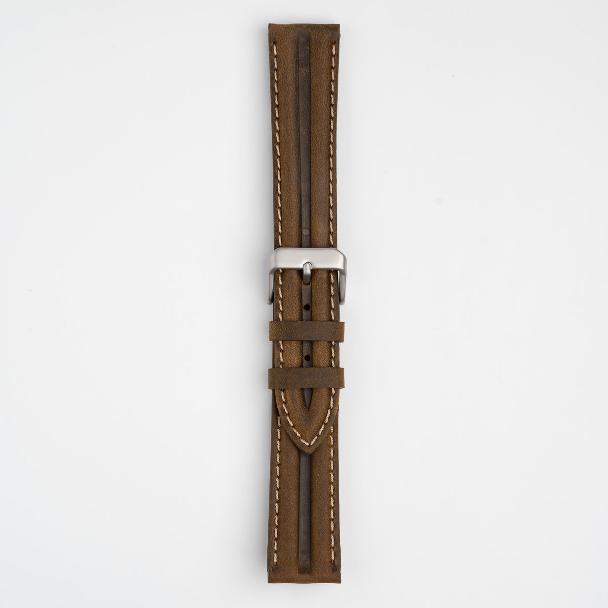 Submerge Double Ridge Brown Watch Strap