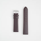Windsor Smooth Burgundy Watch Strap, both pieces laid flat