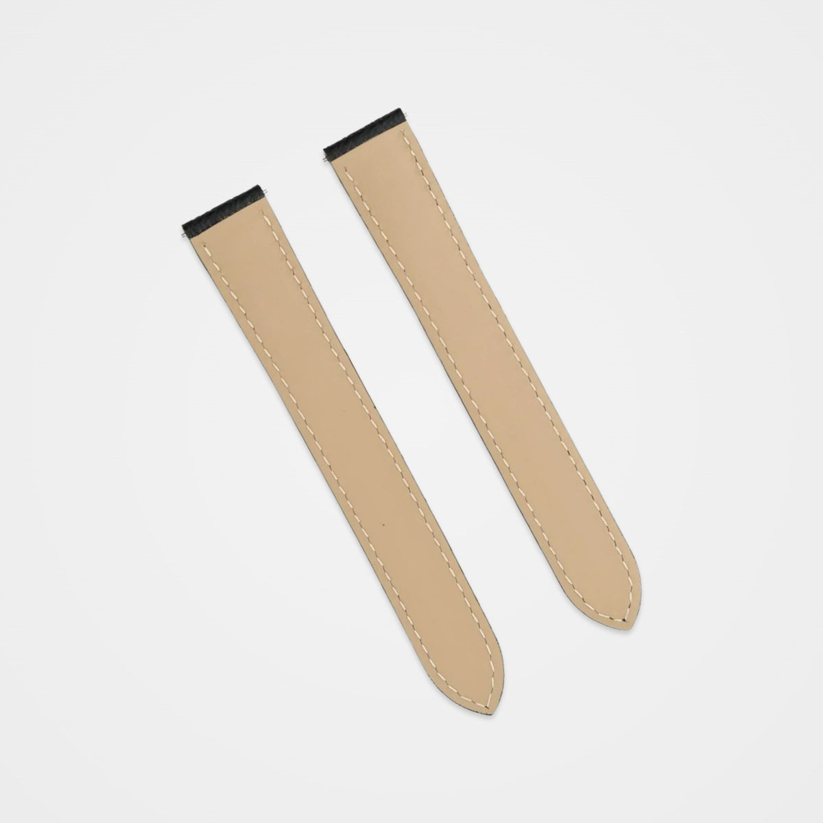 Black Italian calfskin strap for the Cartier Tank, back