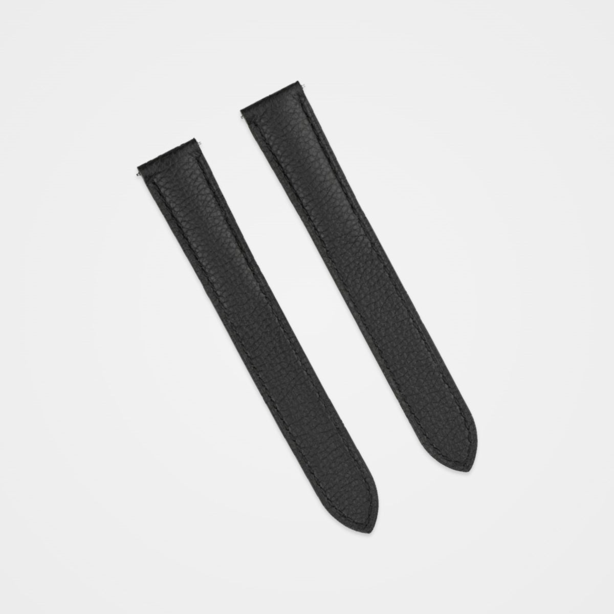 Black Italian calfskin strap for the Cartier Tank, front