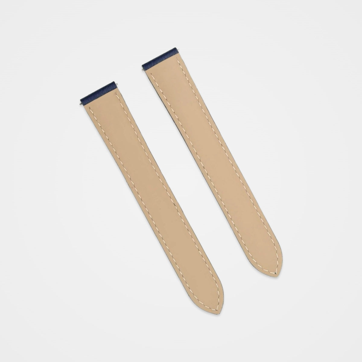 Blue Italian calfskin strap for the Cartier Tank, back