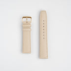 Calf Value Cream Watch Strap, both pieces laid flat