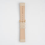 Calf Value Cream Watch Strap, underside showing the lining