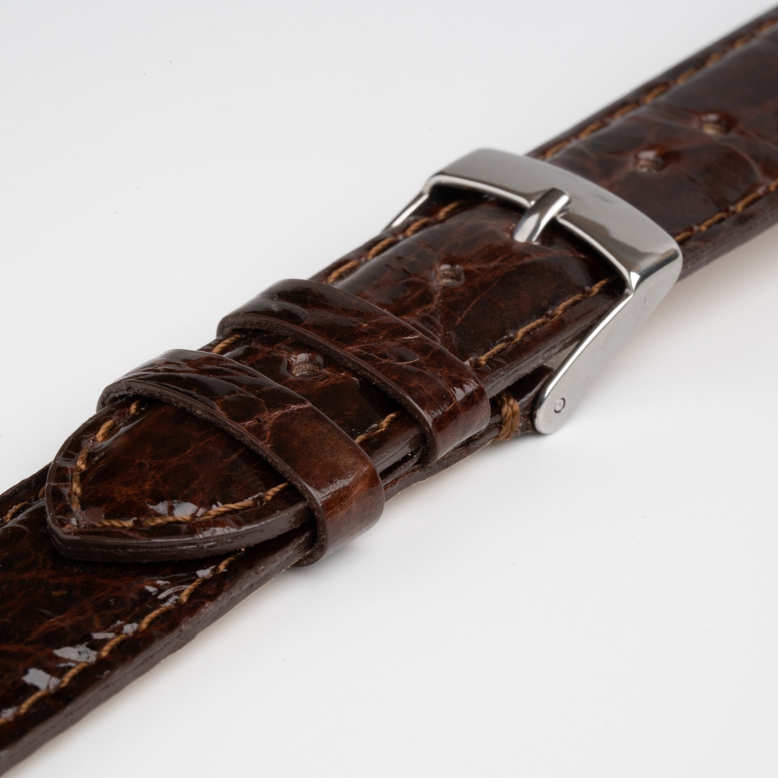 Autentico Crocodile Dark Brown Watch Strap