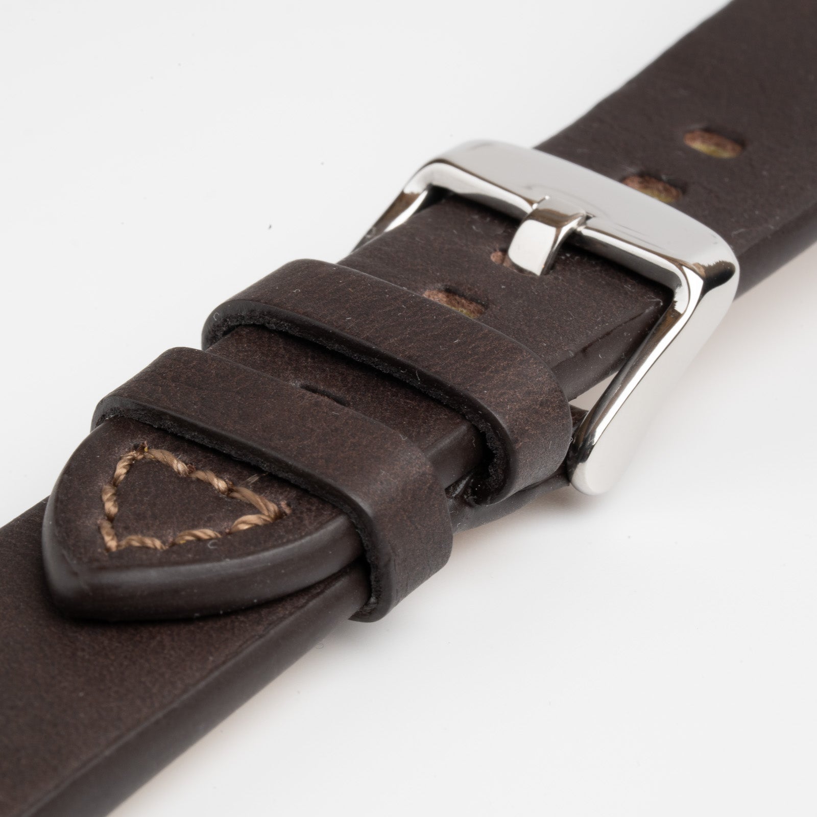Handmade Smooth Dark Brown Watch Strap