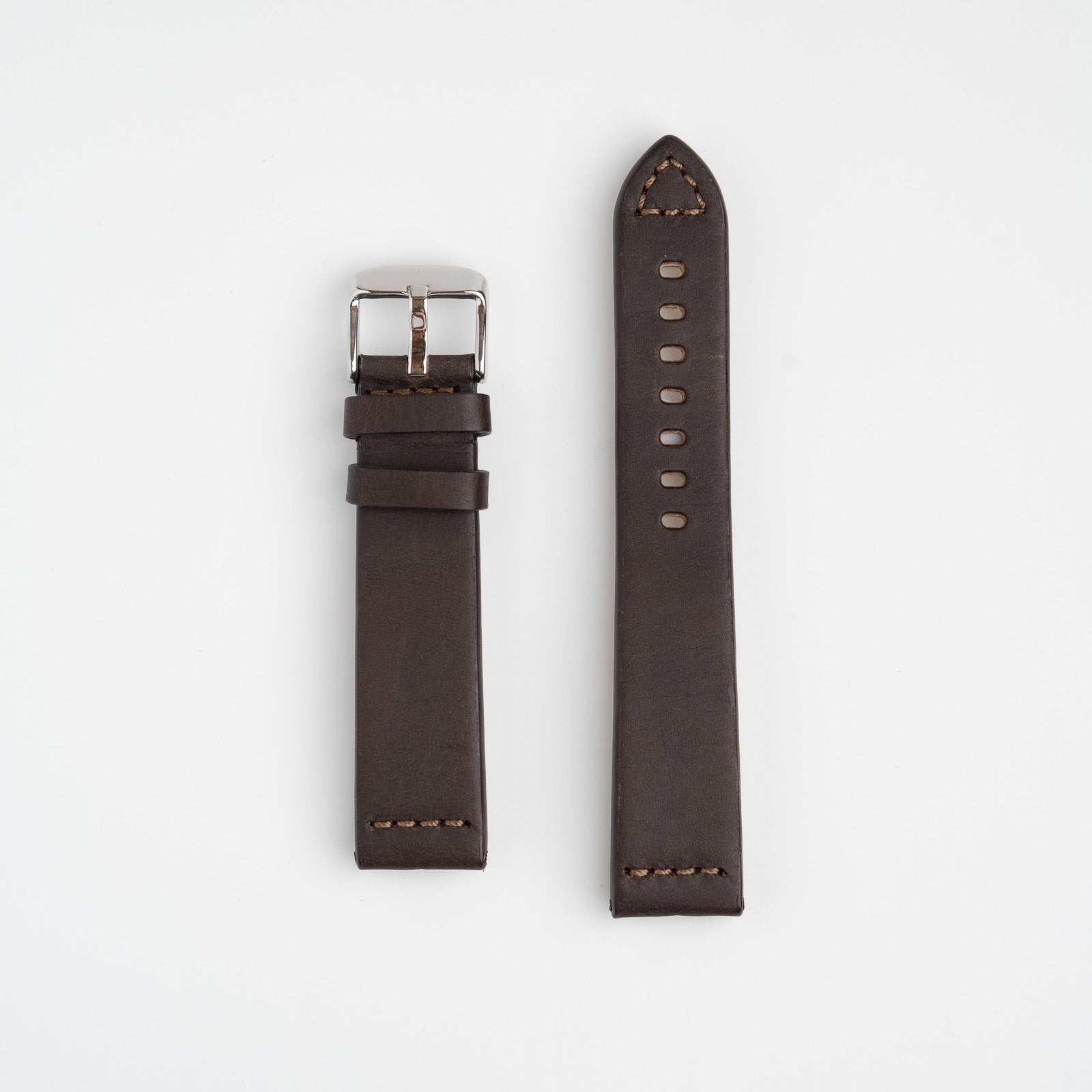 Handmade Smooth Dark Brown Watch Strap