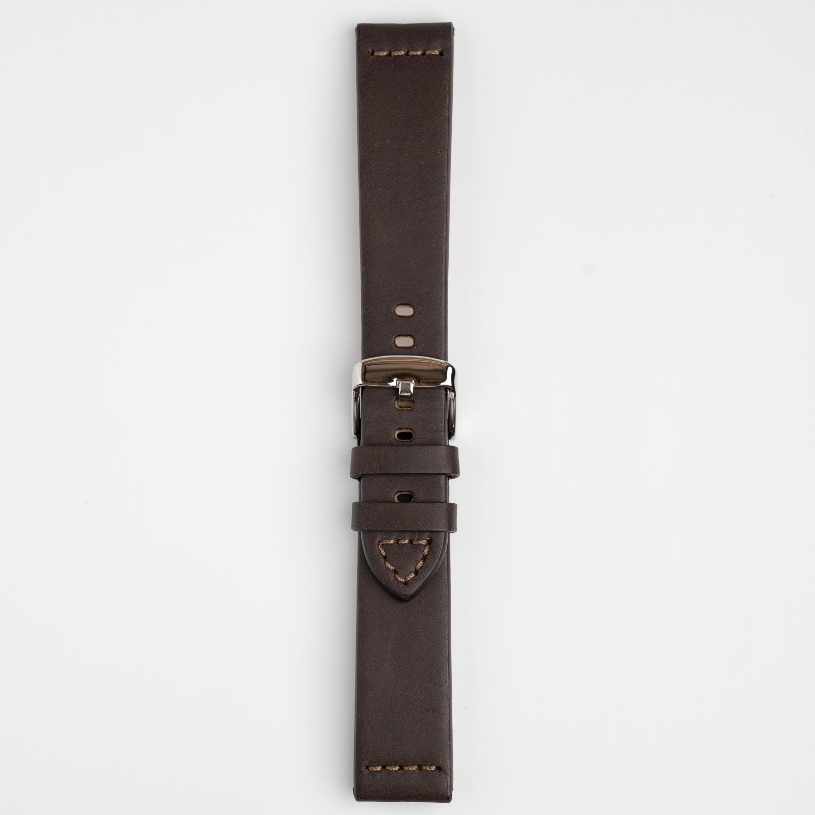 Handmade Smooth Dark Brown Watch Strap