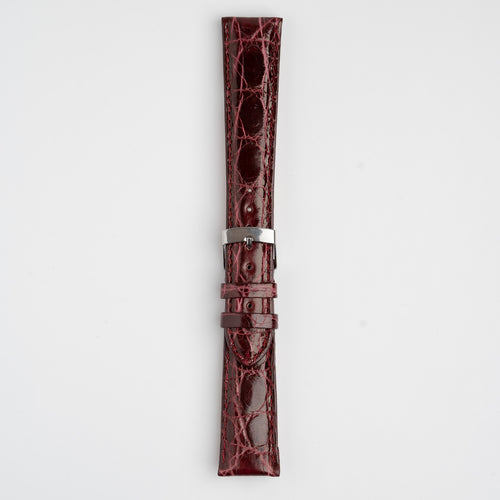 Autentico Crocodile Dark Red Watch Strap