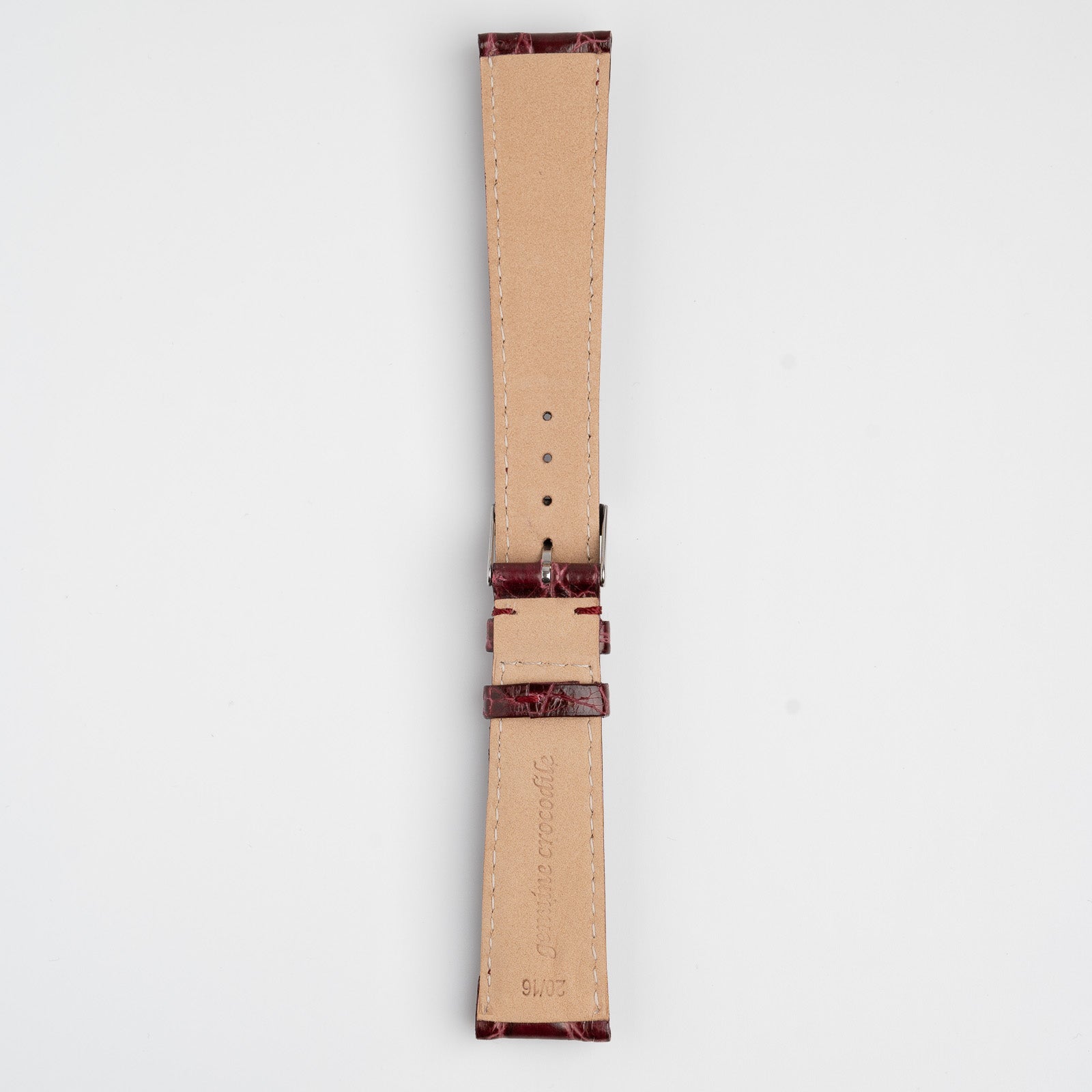 Autentico Crocodile Dark Red Watch Strap