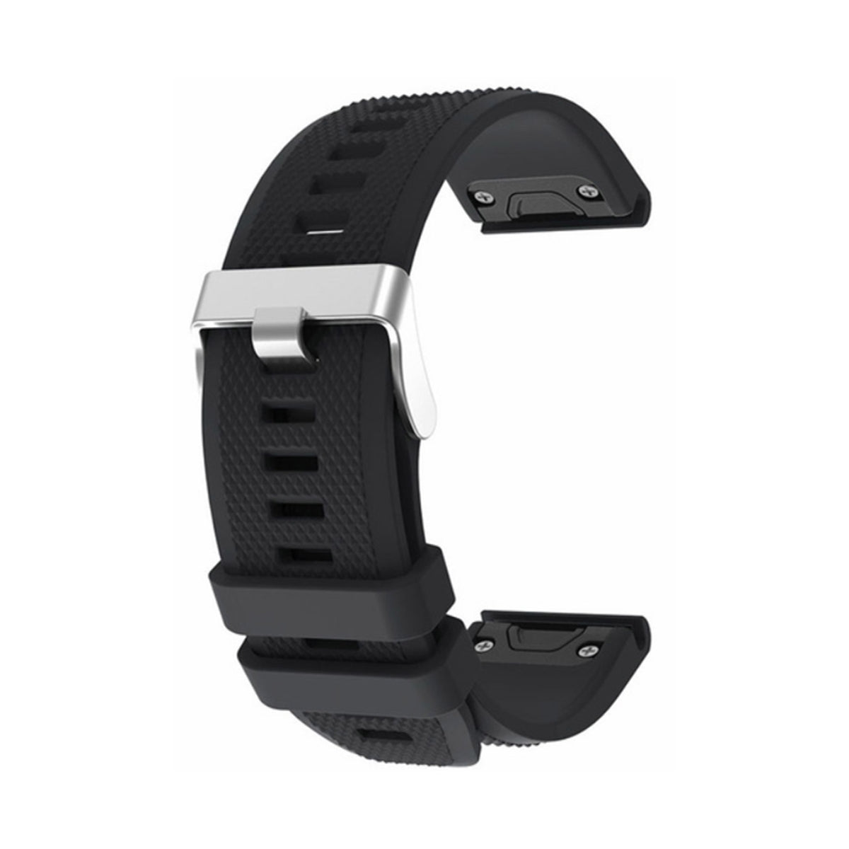 Black silicone QuickFit strap for 22mm Garmin watches