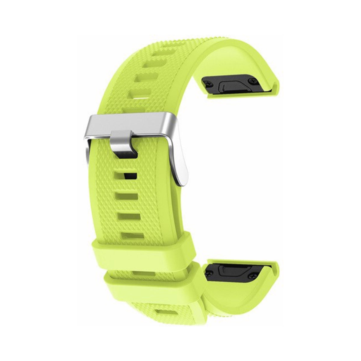 Bright Green silicone QuickFit strap for 22mm Garmin watches