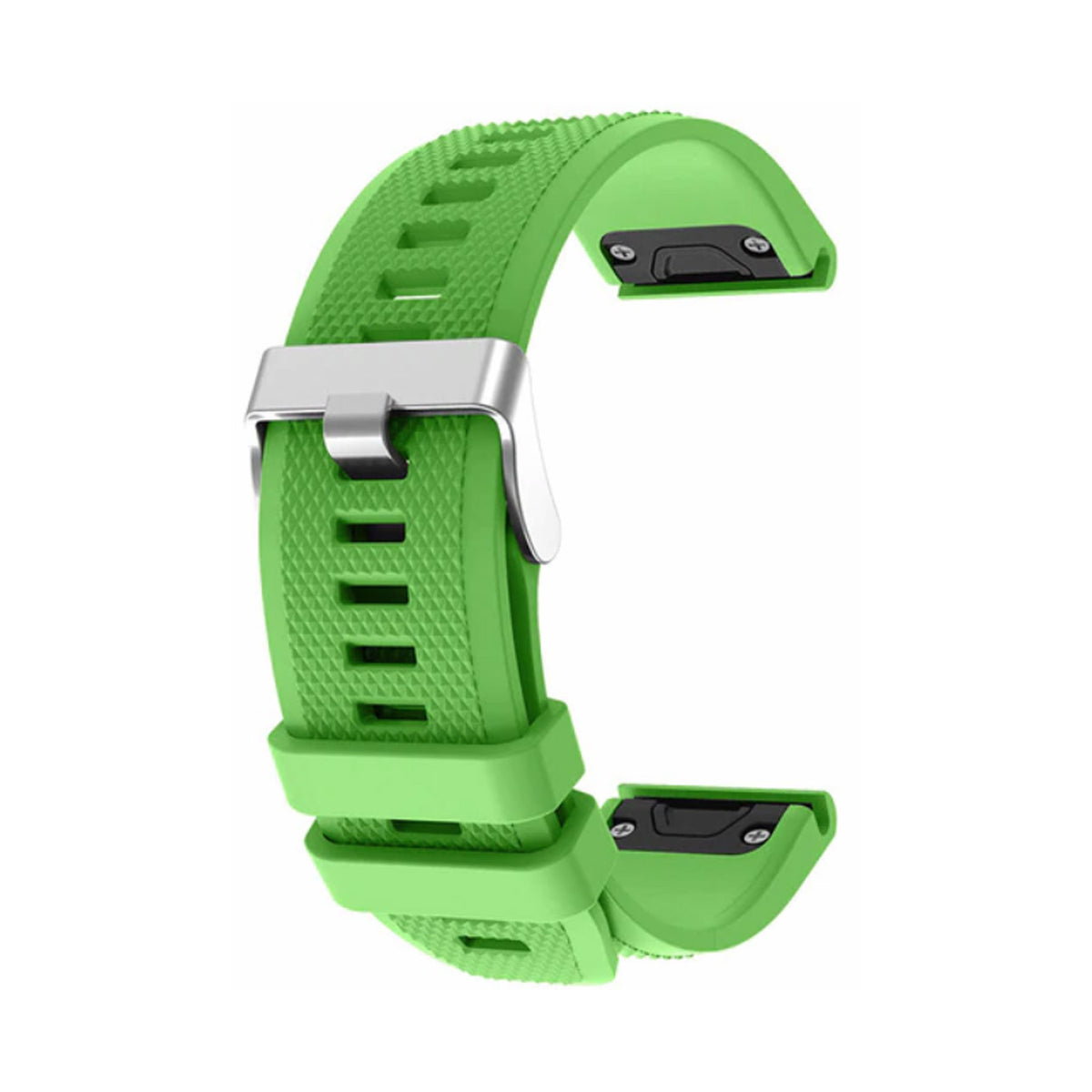 Green silicone QuickFit strap for 22mm Garmin watches