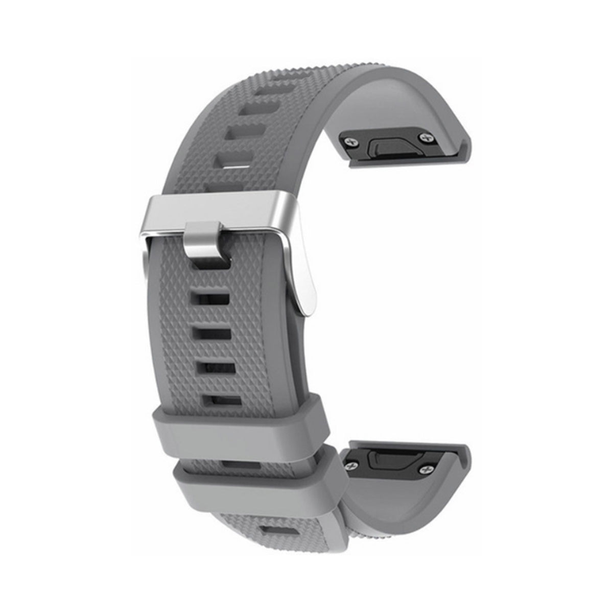 Grey silicone QuickFit strap for 22mm Garmin watches