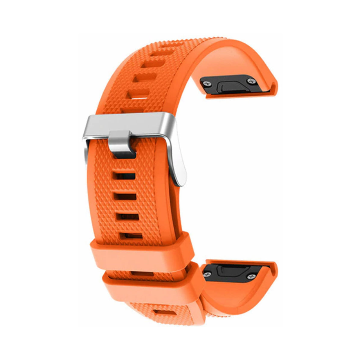 Orange silicone QuickFit strap for 22mm Garmin watches