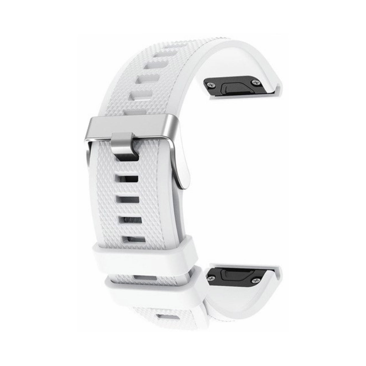 White silicone QuickFit strap for 22mm Garmin watches
