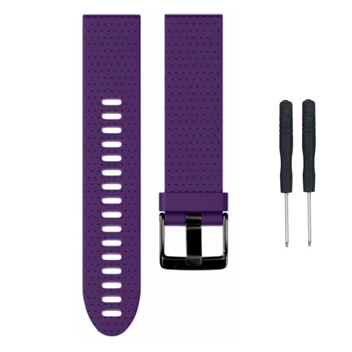 Purple silicone replacement strap for the Garmin Fenix 5S