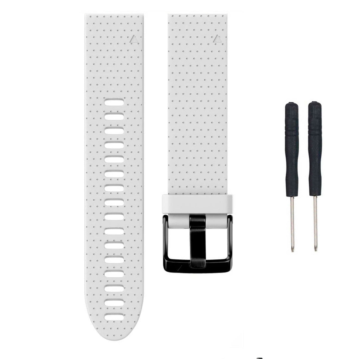 White silicone replacement strap for the Garmin Fenix 5S