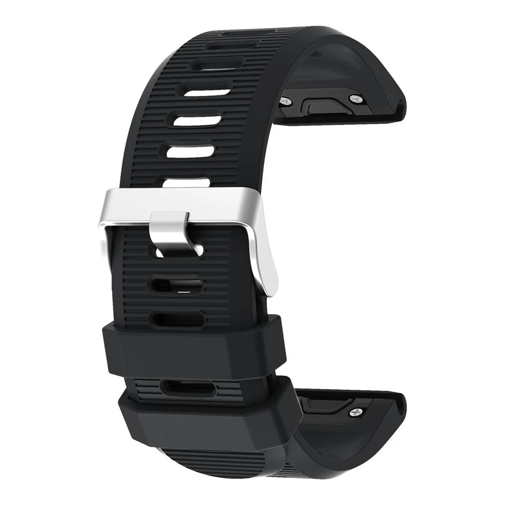Black silicone replacement strap for the Garmin Fenix 6X