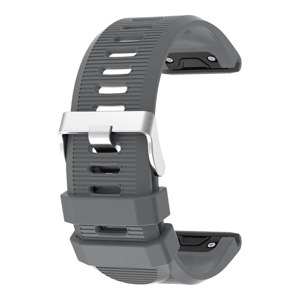 Grey silicone replacement strap for the Garmin Fenix 6X