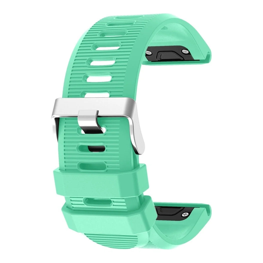 Mint silicone replacement strap for the Garmin Fenix 6X