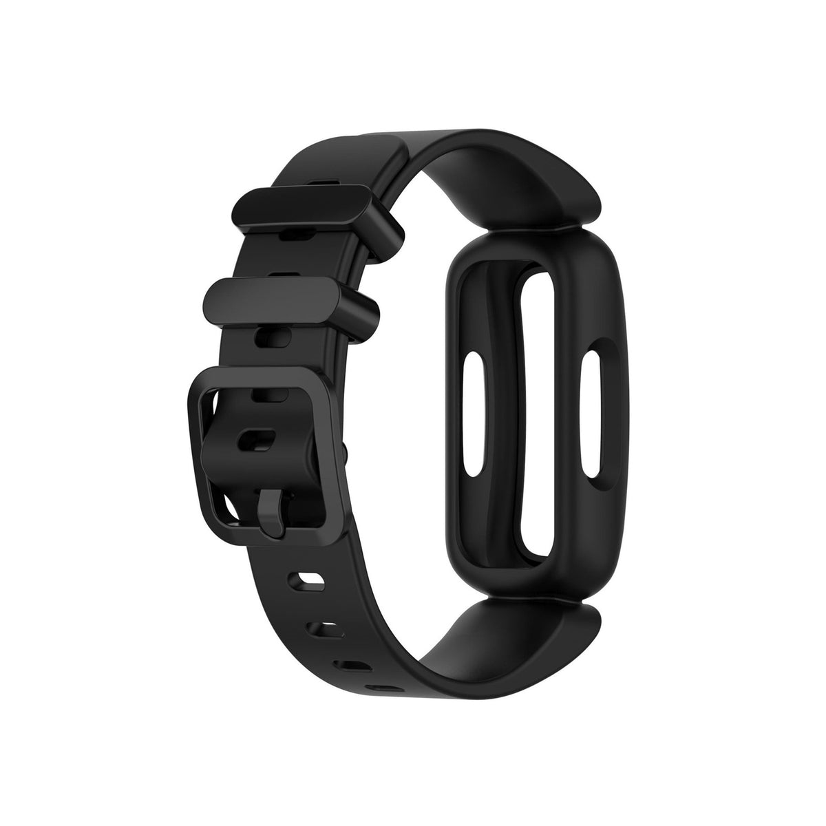 Black Strap with Case for Fitbit Inspire 2