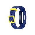 Blue & Yellow Strap with Case for Fitbit Inspire 2
