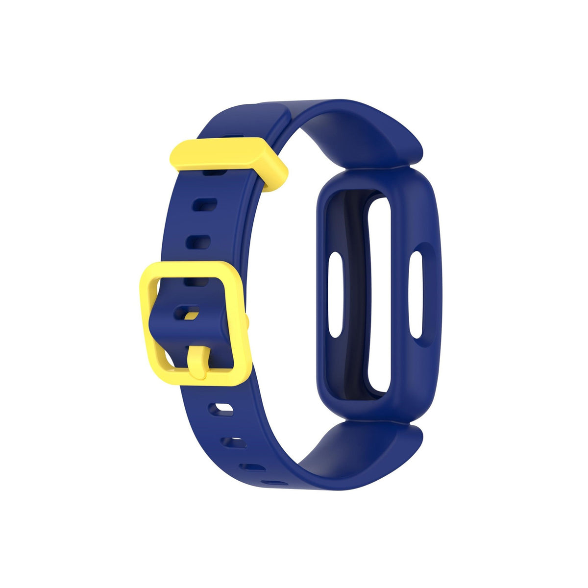 Blue & Yellow Strap with Case for Fitbit Inspire 2