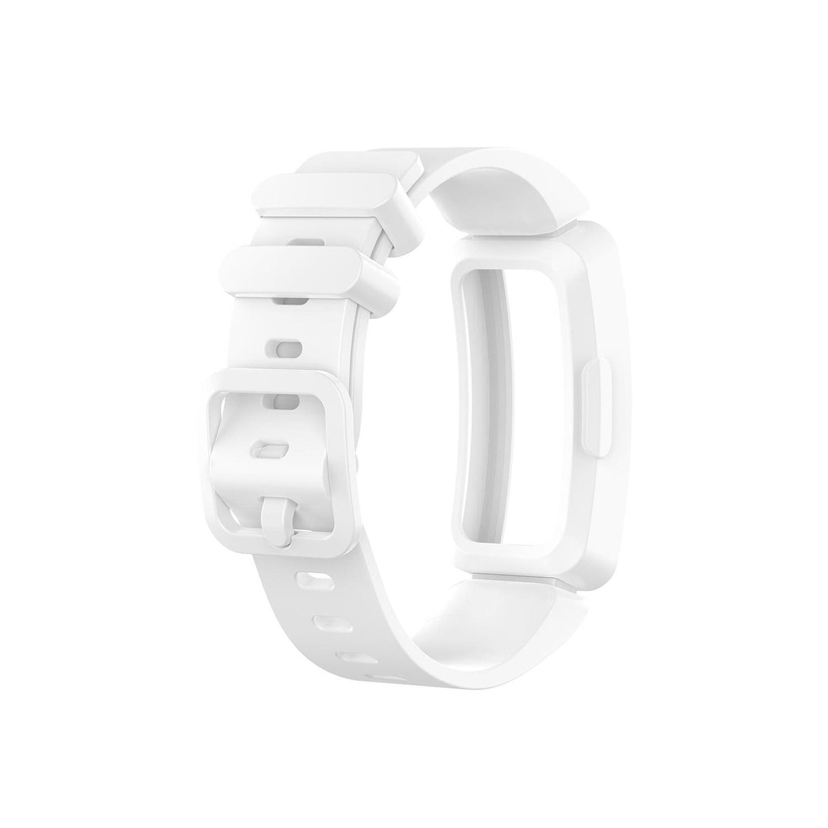 White Strap with Case for Fitbit Inspire