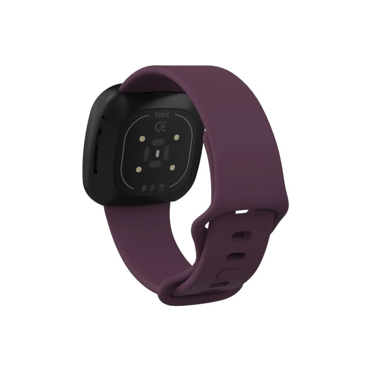 Dark Purple silicone strap on a Fitbit Sense
