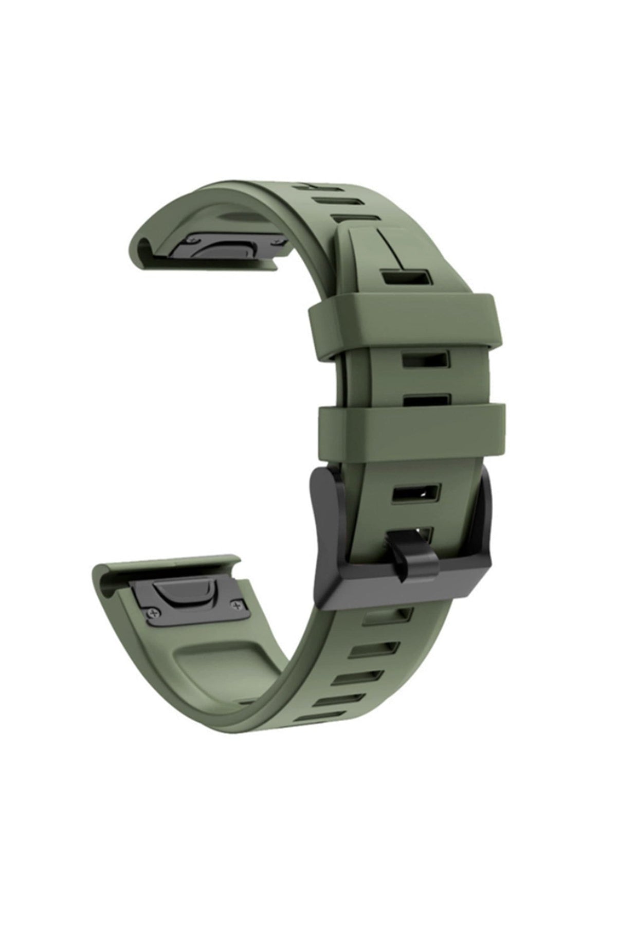 Green silicone replacement strap for the Garmin Instinct