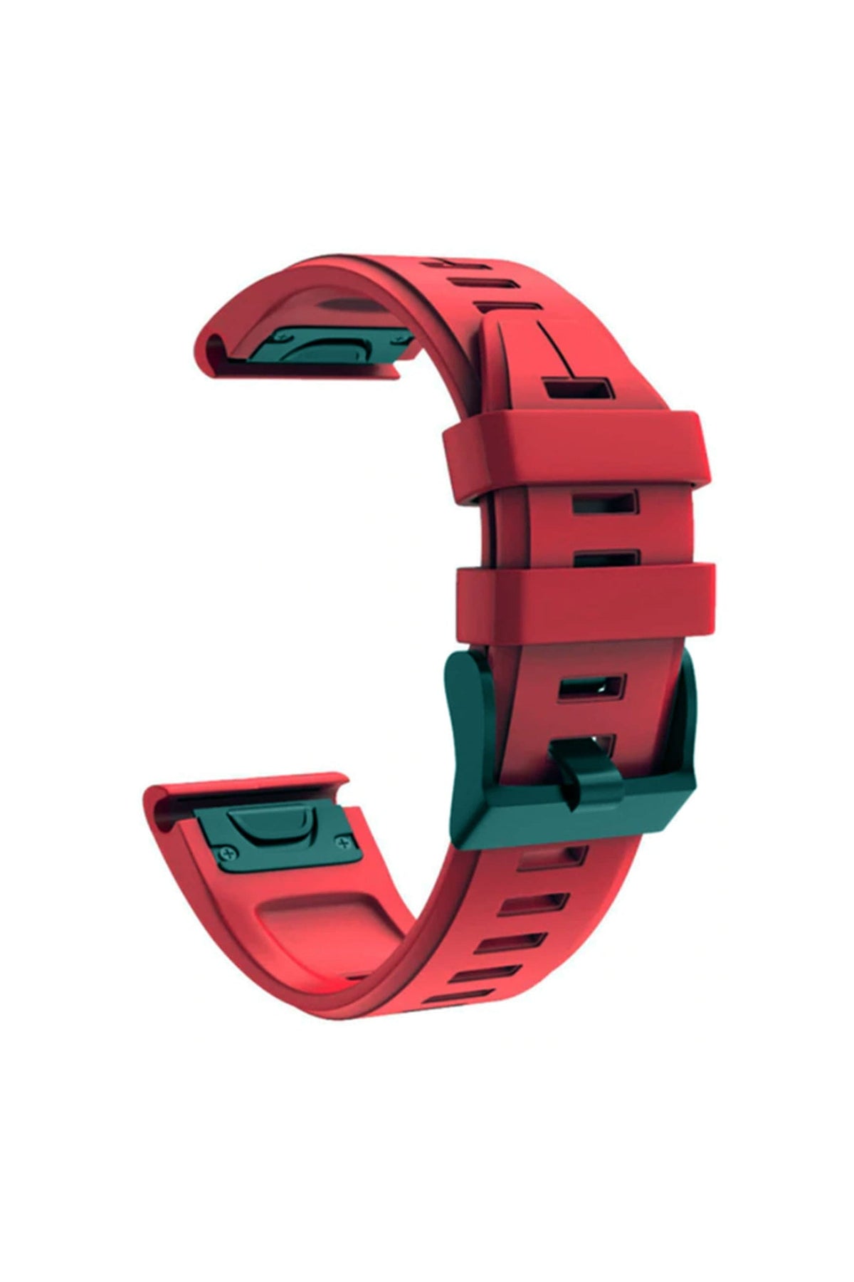 Red silicone replacement strap for the Garmin Instinct