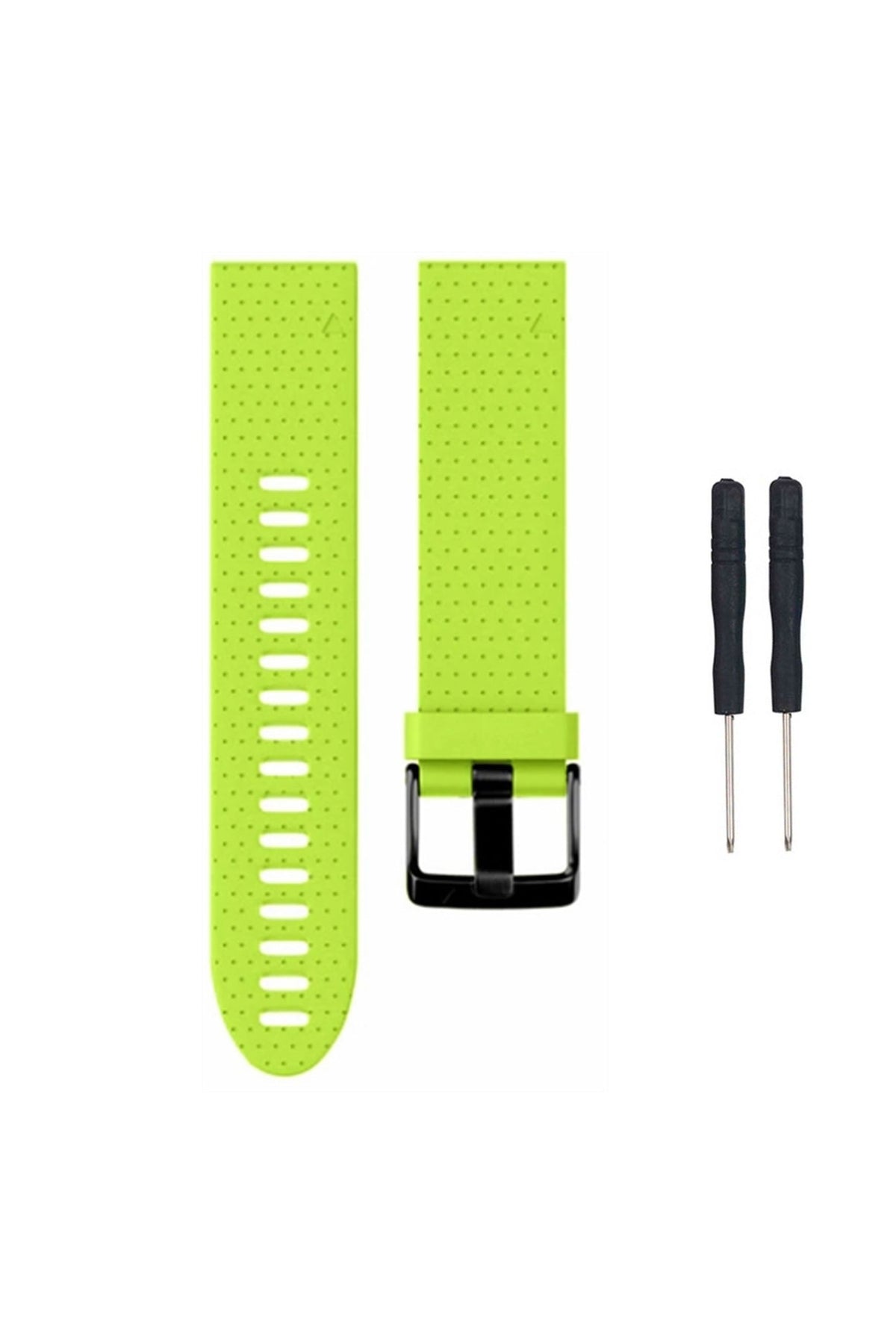 Bright Green silicone QuickFit strap for 20mm Garmin watches